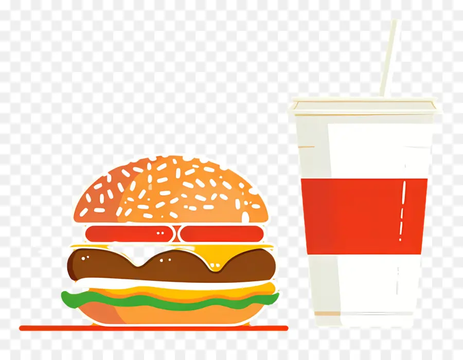 Burger Coca Cola，Burger Ve İçecek PNG