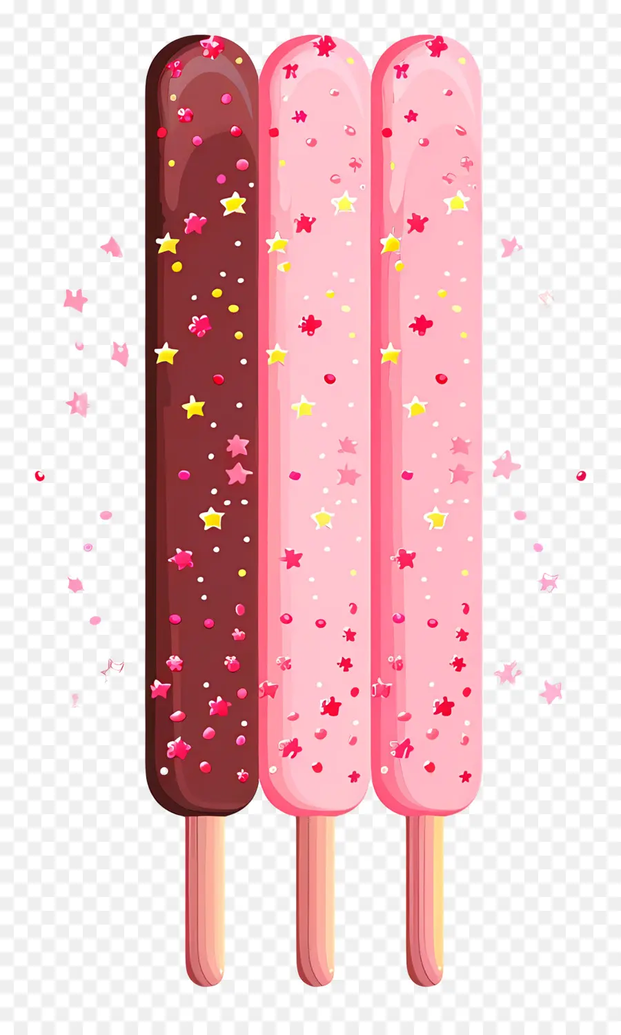 Çikolata Çubukları，Çikolata Ve Pembe Poplar PNG