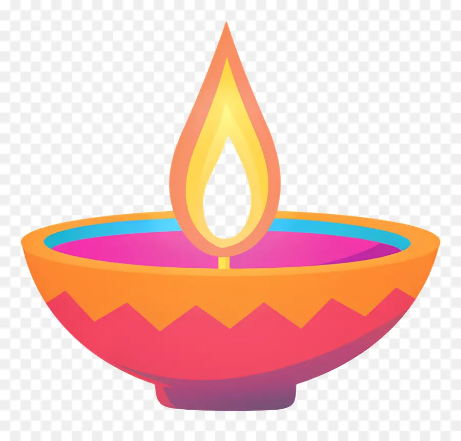 Diwali Diya，Yaktı Diya PNG