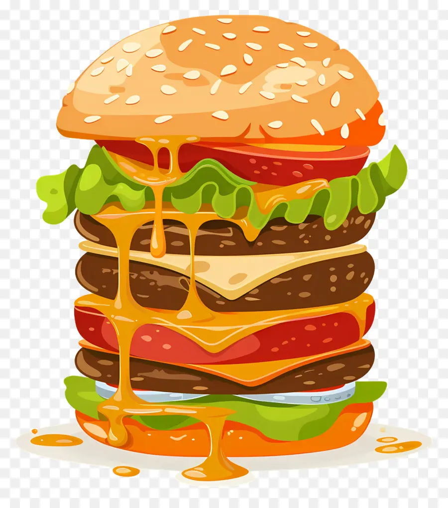 Sulu Burger，Katmanlı Burger PNG