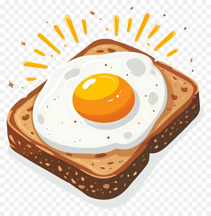 Tost，Kızarmış Ekmek üzerine Yumurta PNG