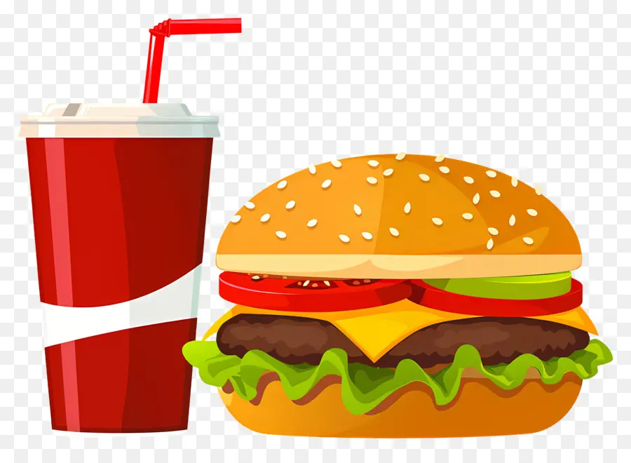 Burger Coca Cola，Burger Ve Patates Kızartması PNG