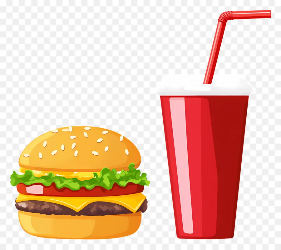 Burger Coca Cola，Burger Ve İçecek PNG