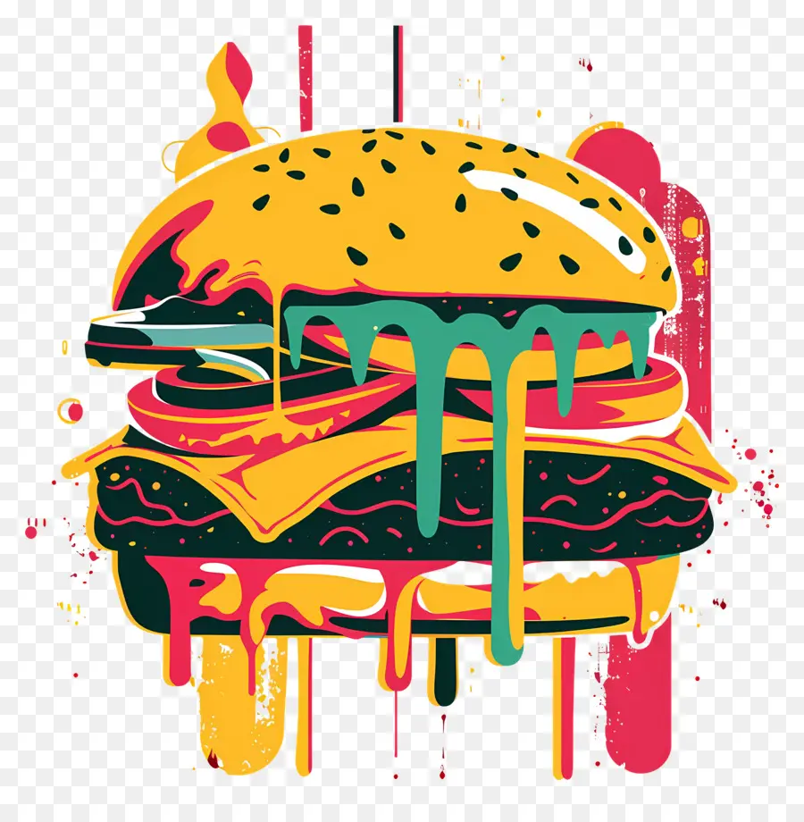 Sulu Burger，Renkli Burger PNG