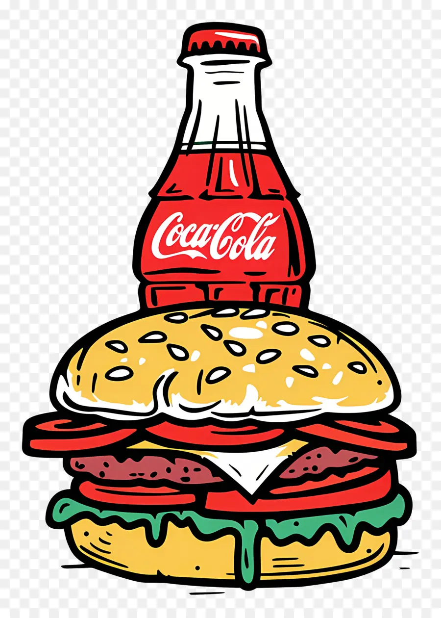 Burger Coca Cola，Coca Cola Ve Burger PNG