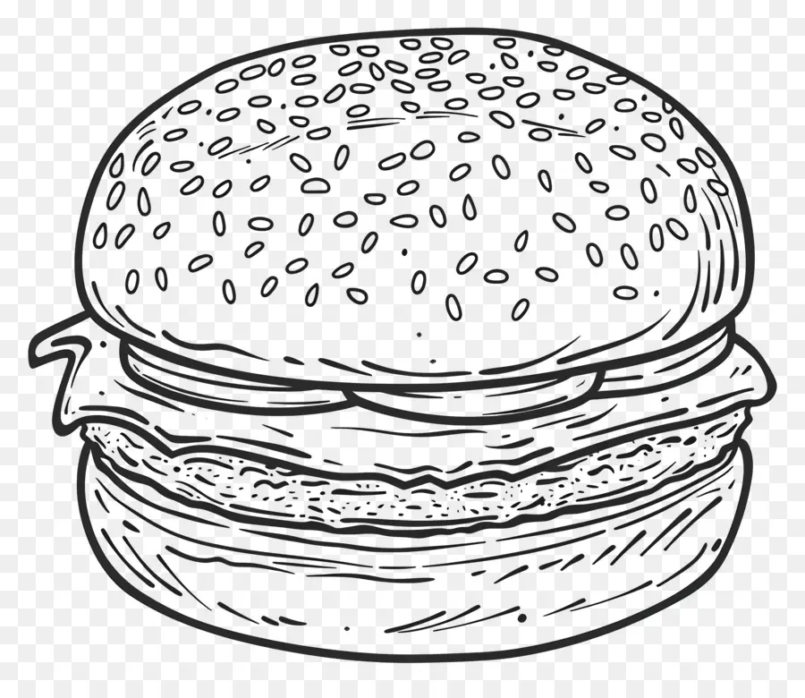 Burger Ana Hatları，Hamburger Kroki PNG