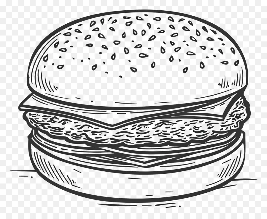 Burger Ana Hatları，Hamburger Kroki PNG