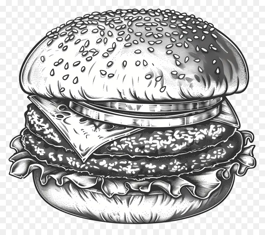 Burger Ana Hatları，Hamburger Kroki PNG