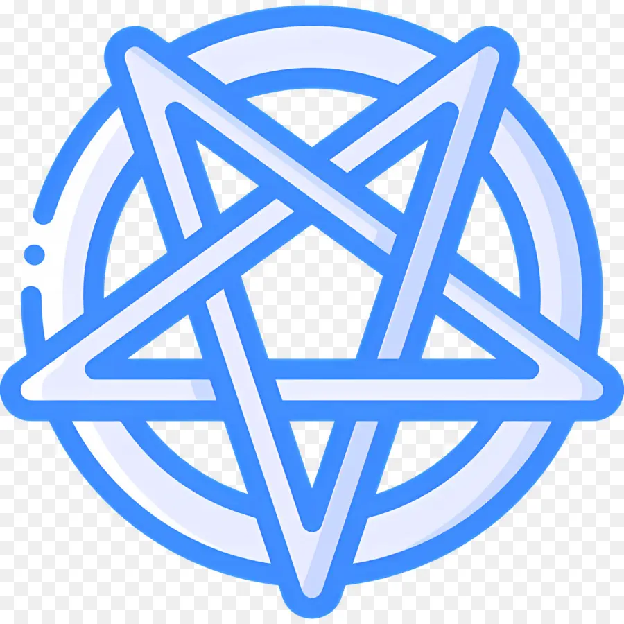 Pentagram Sembolü，Mavi Pentagram PNG