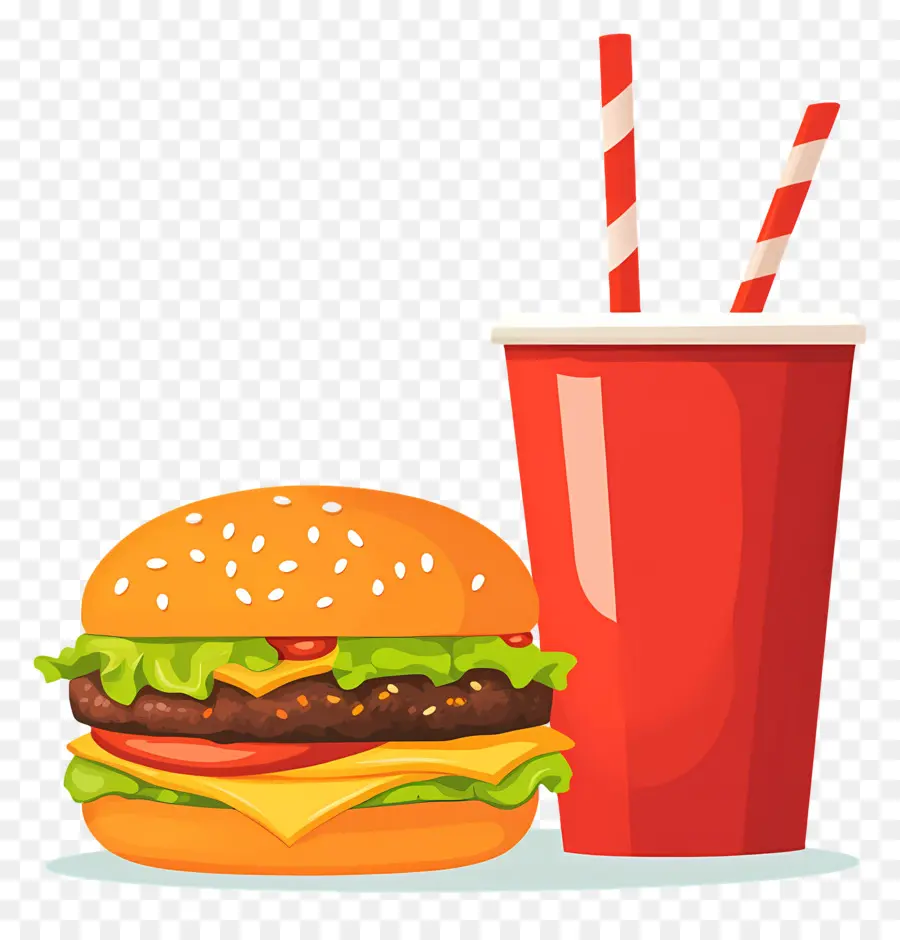 Burger Coca Cola，Burger Ve İçecek PNG