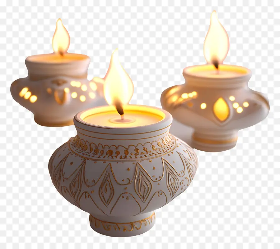 Deepavali，Dekoratif Lambalar PNG