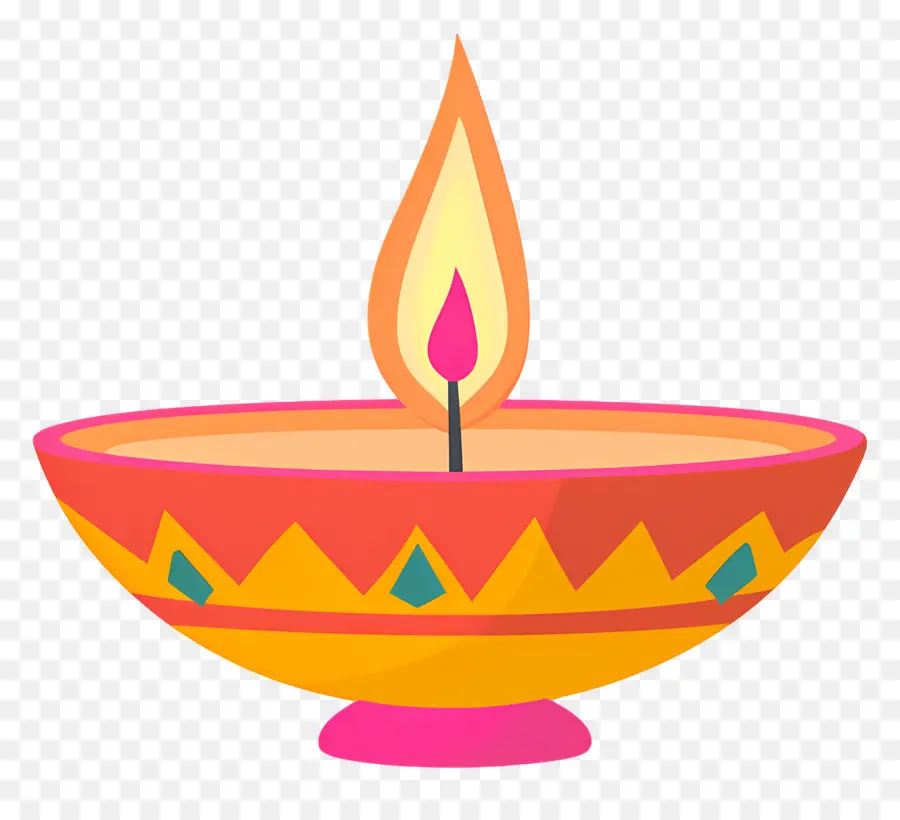 Diwali Diya，Yaktı Diya PNG