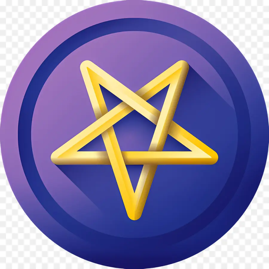 Pentagram Sembolü，Altın Yıldız PNG