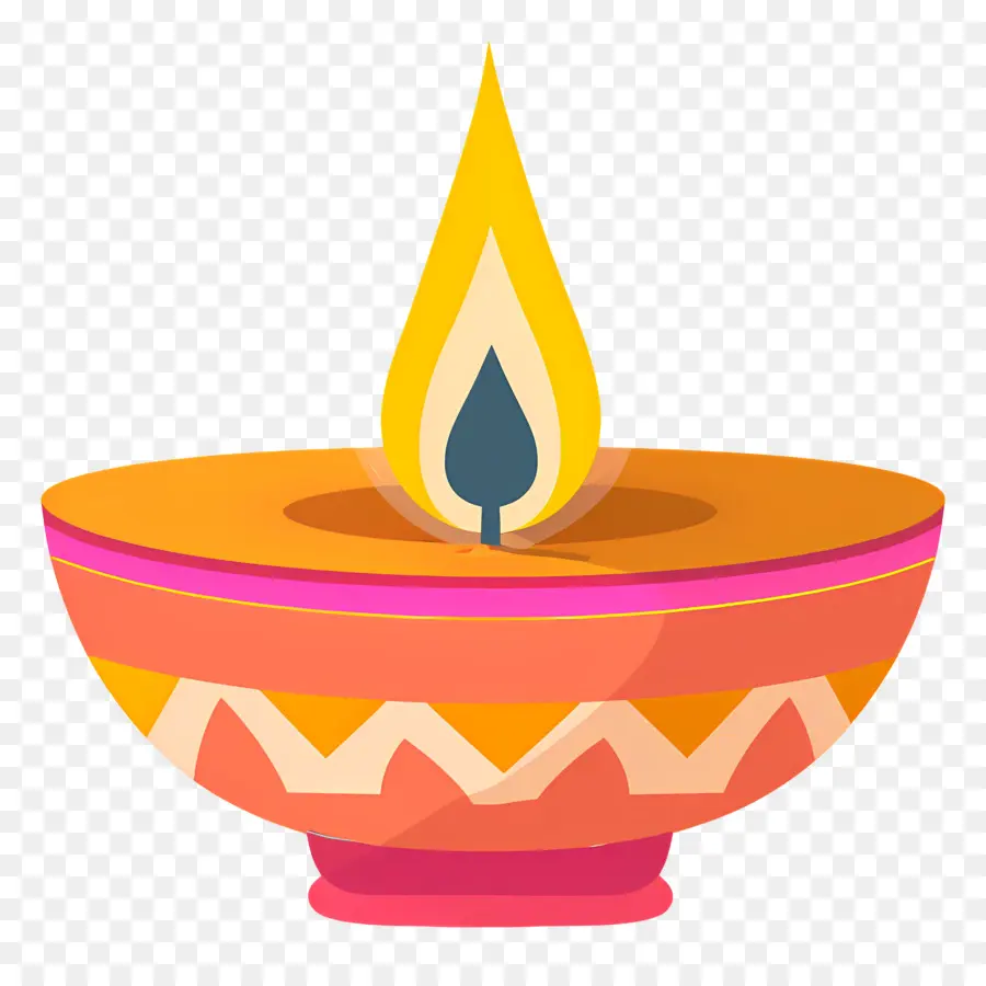 Diwali Diya，Yaktı Diya PNG