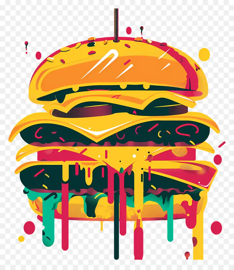 Sulu Burger，Renkli Burger PNG