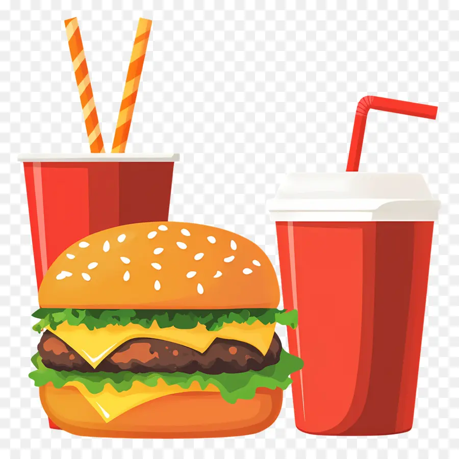 Burger Coca Cola，Burger Ve İçecek PNG