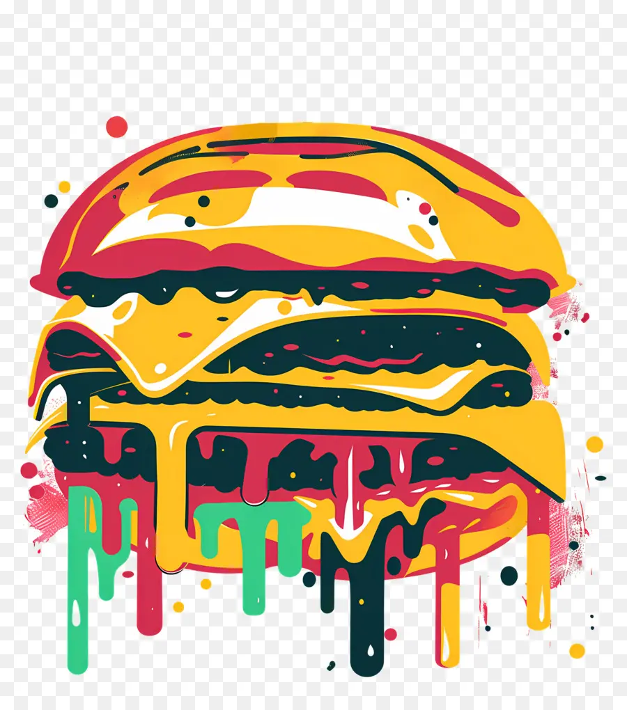 Sulu Burger，Renkli Burger PNG