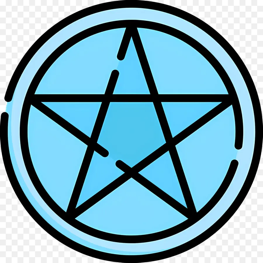 Pentagram Sembolü，Mavi Pentagram PNG