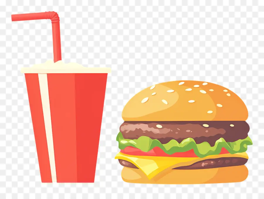 Burger Coca Cola，Burger Ve İçecek PNG