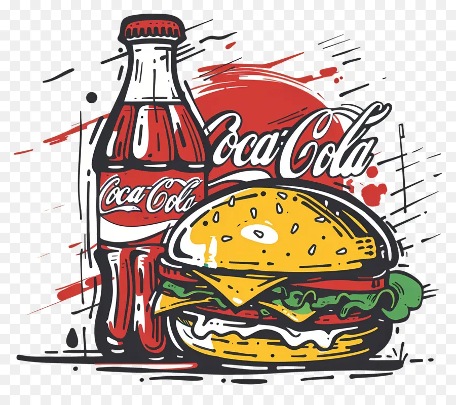 Burger Coca Cola，Coca Cola Ve Burger PNG