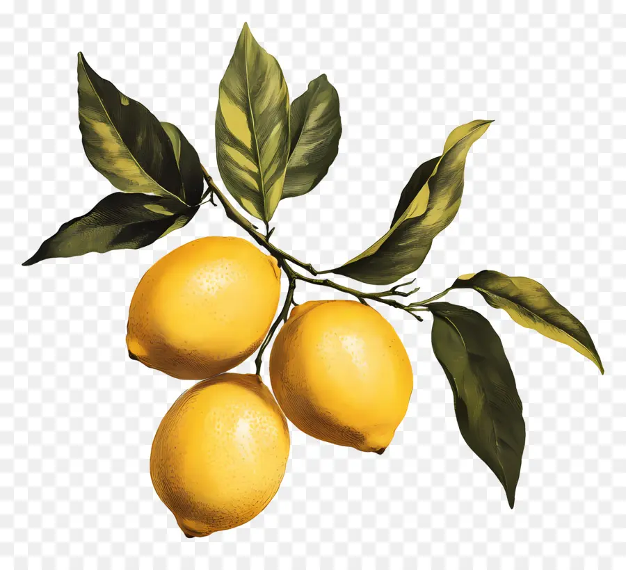 Limon Vintage，Limon Dalı PNG