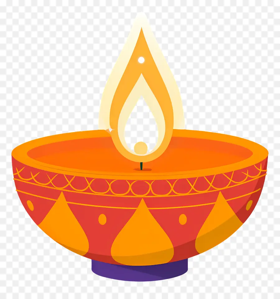 Diwali Diya，Yaktı Diya PNG