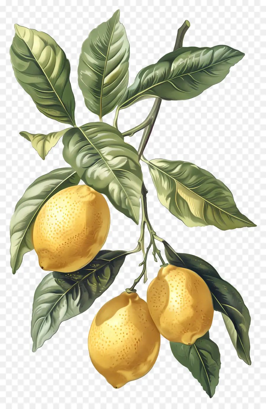 Limon Vintage，Limon Dalı PNG