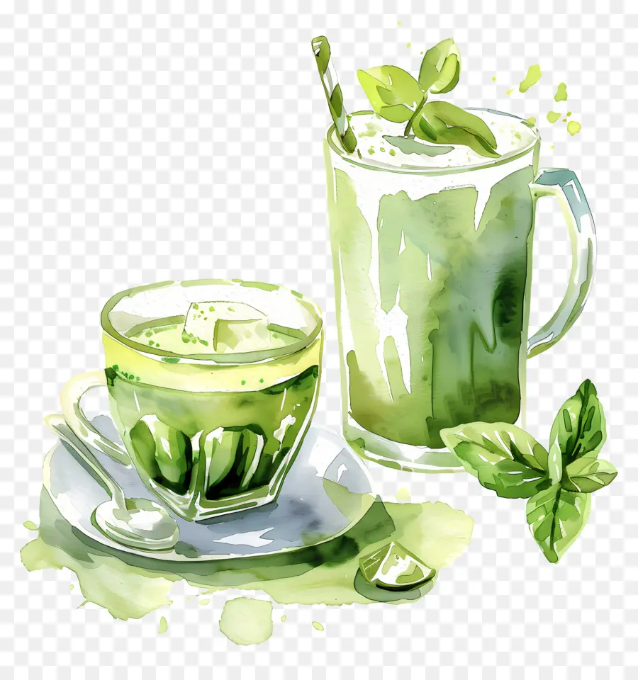 Matcha İçeceği，Yeşil çay PNG