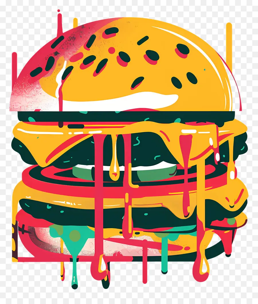 Sulu Burger，Renkli Burger PNG