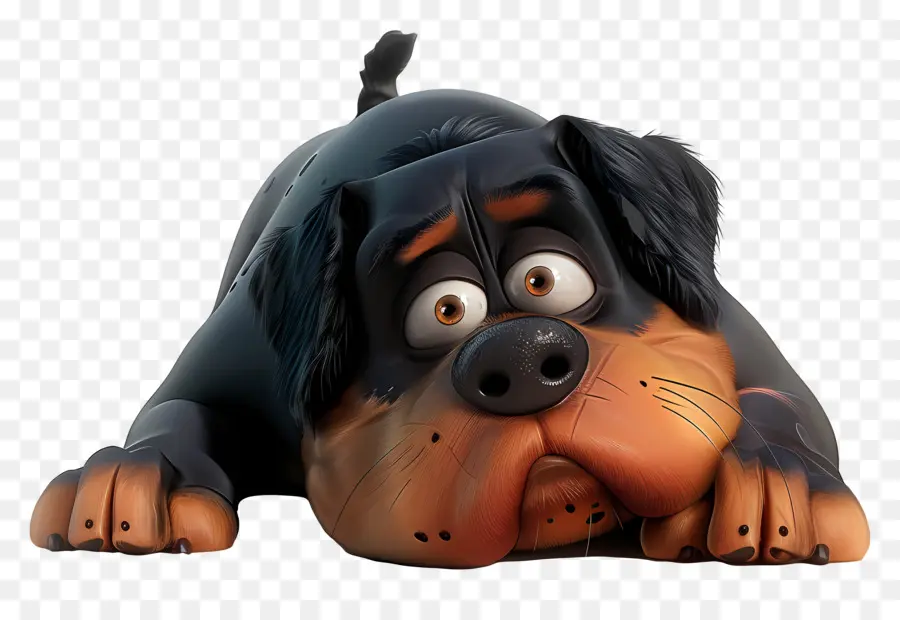 3d Köpek，Siyah Karikatür Köpek PNG