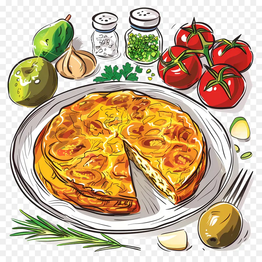 İspanyol Omleti，Tortilla PNG