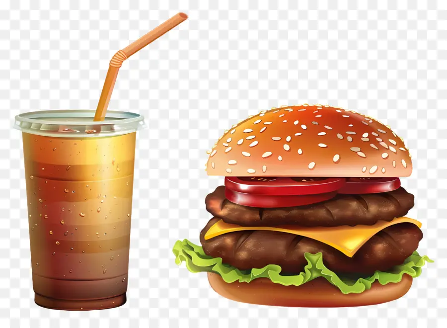 Burger Coca Cola，Burger Ve Patates Kızartması PNG