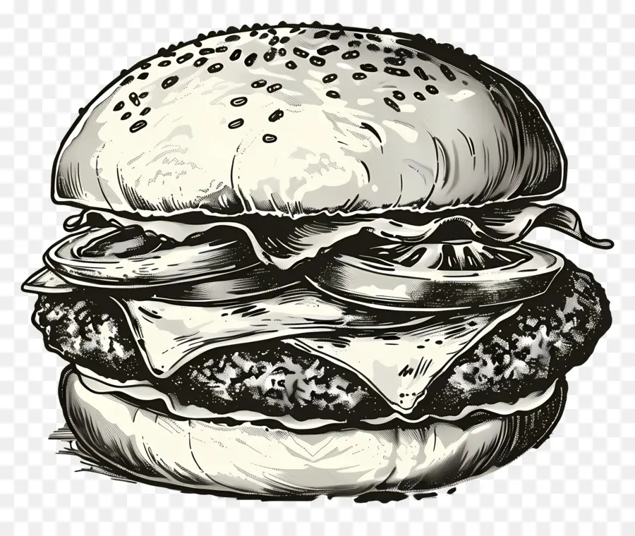 Burger Ana Hatları，Burger Illüstrasyonu PNG