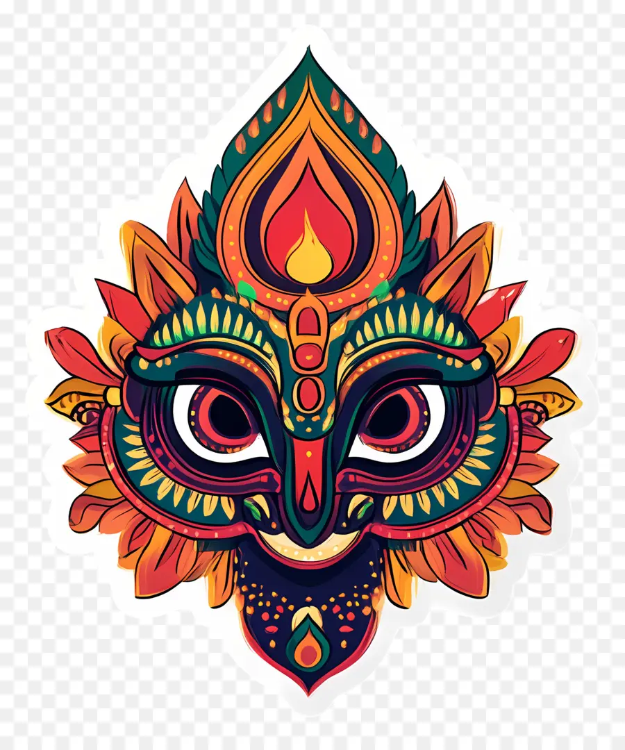 Deepavali，Dekoratif Maske PNG