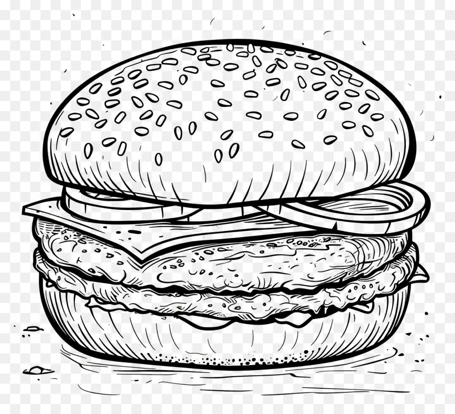 Burger Ana Hatları，Hamburger Kroki PNG