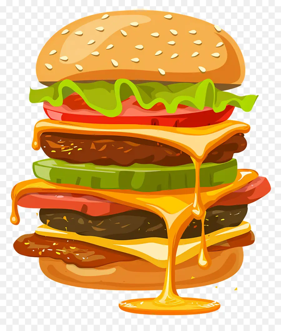 Sulu Burger，Katmanlı Burger PNG