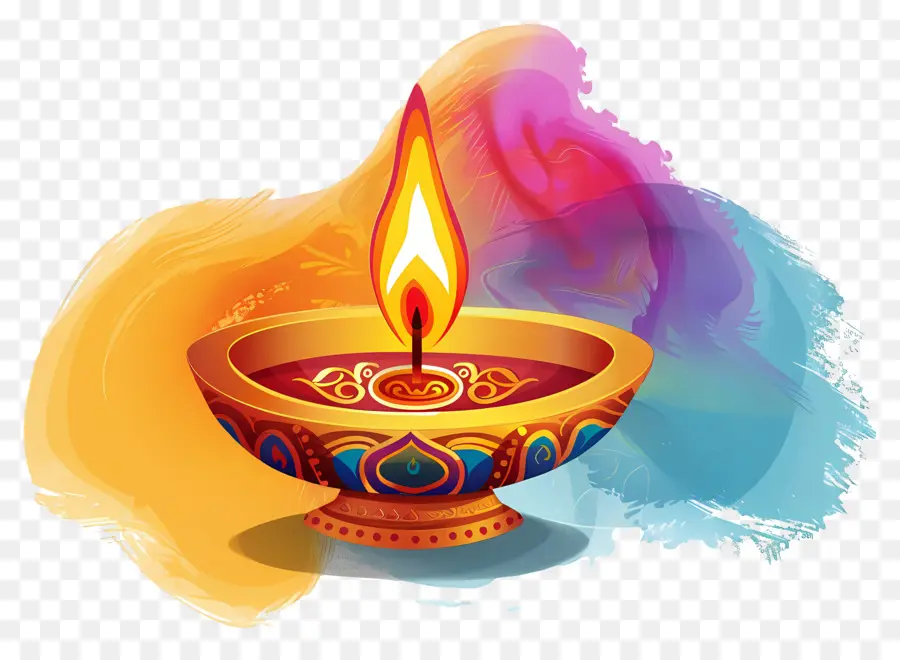 Diwali Diya，Yanan Kandil PNG