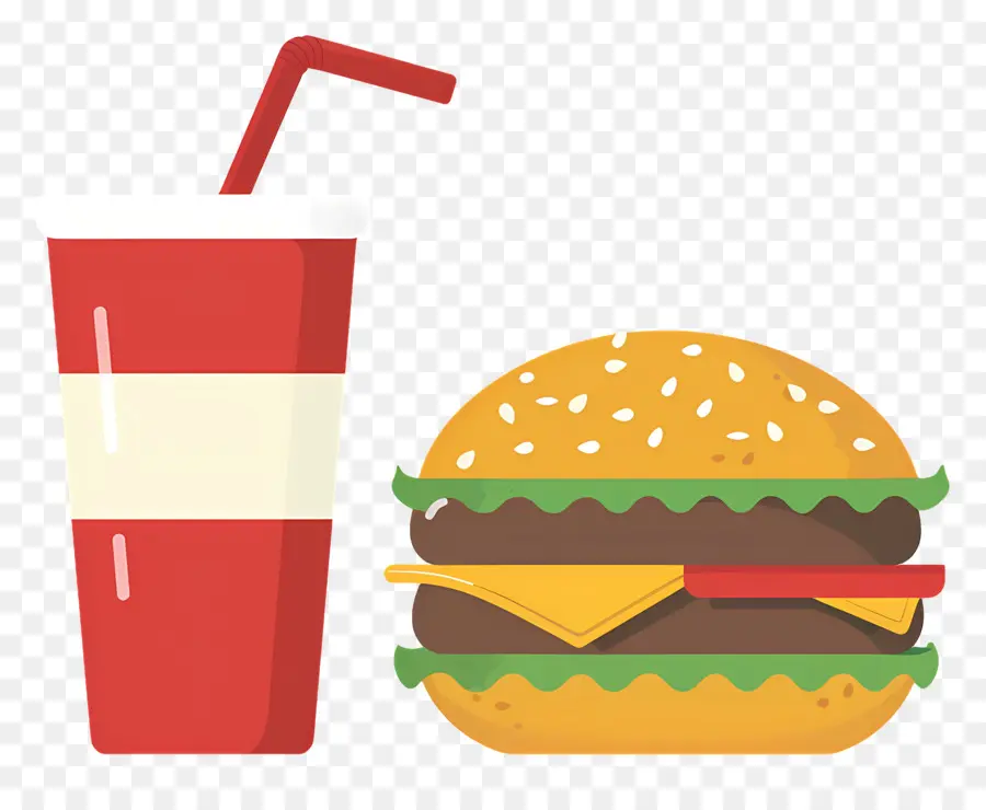 Burger Coca Cola，Burger Ve İçecek PNG