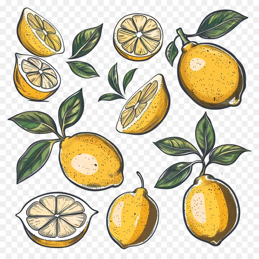 Limon Vintage，Limonlar PNG