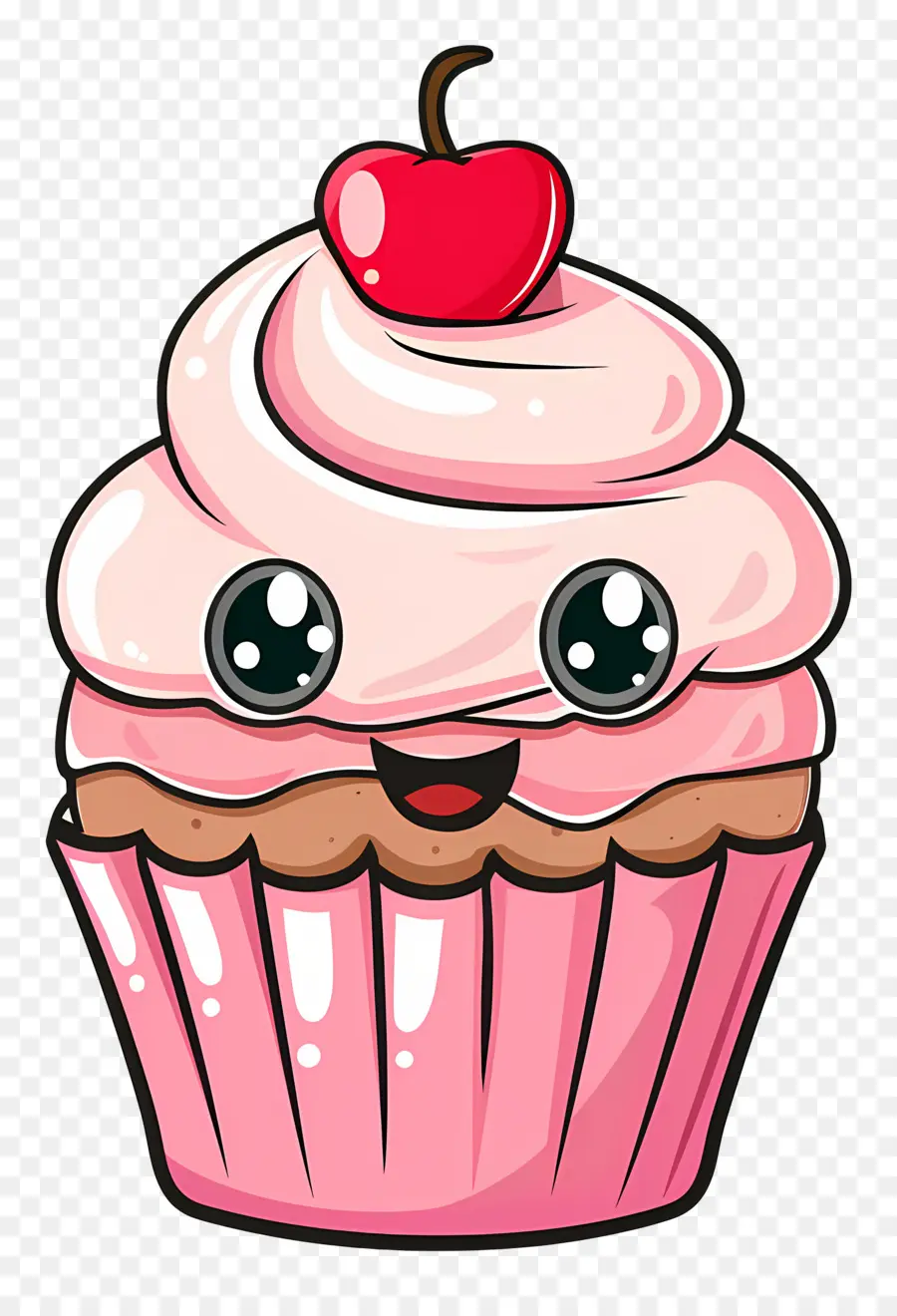 Cupcake Kawaii，Sevimli Kek PNG