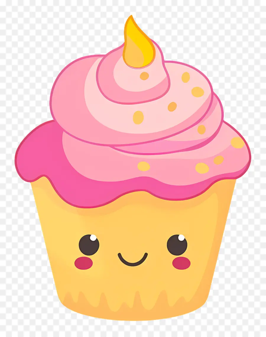 Cupcake Kawaii，Sevimli Kek PNG