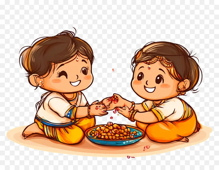 Mutlu Bhai Dooj，Oynayan çocuklar PNG