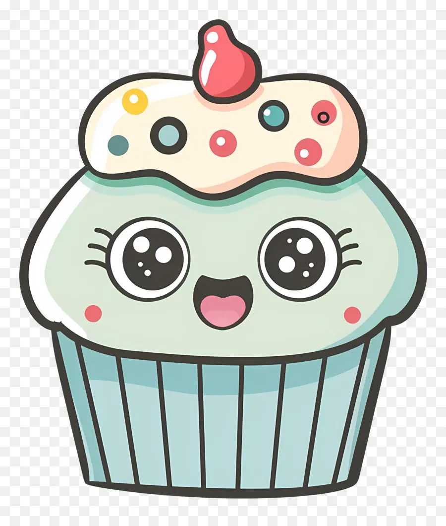 Cupcake Kawaii，Mutlu Kek PNG