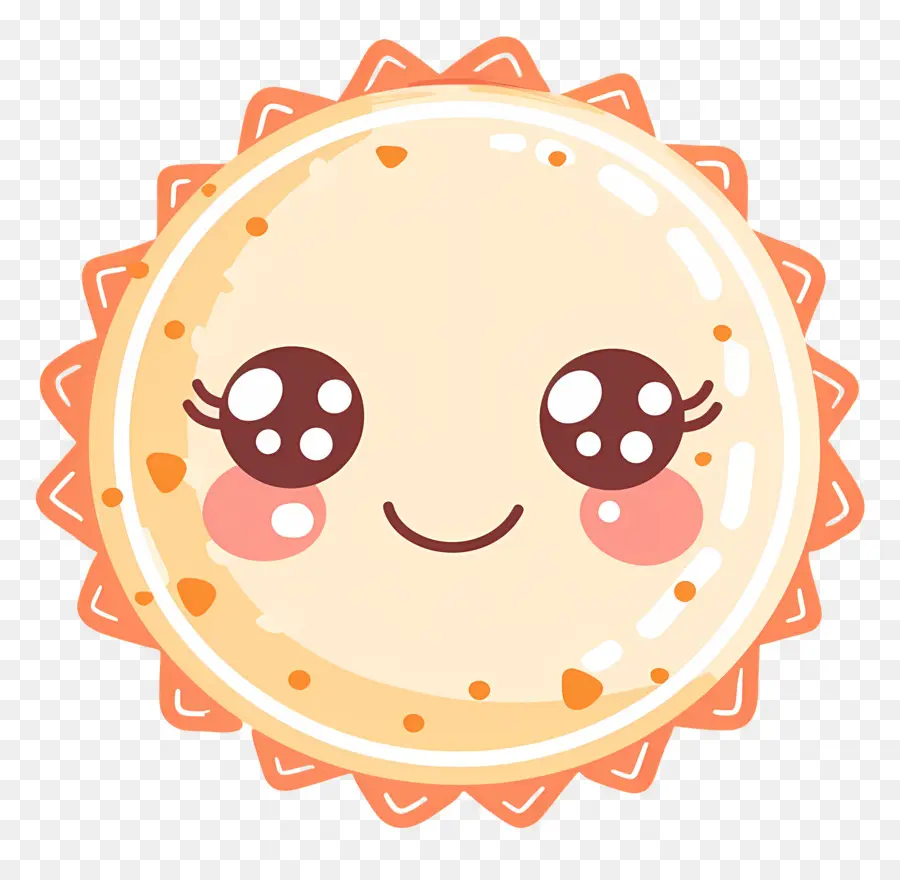 Kawaii Güneşi，Gülümseyen Güneş PNG