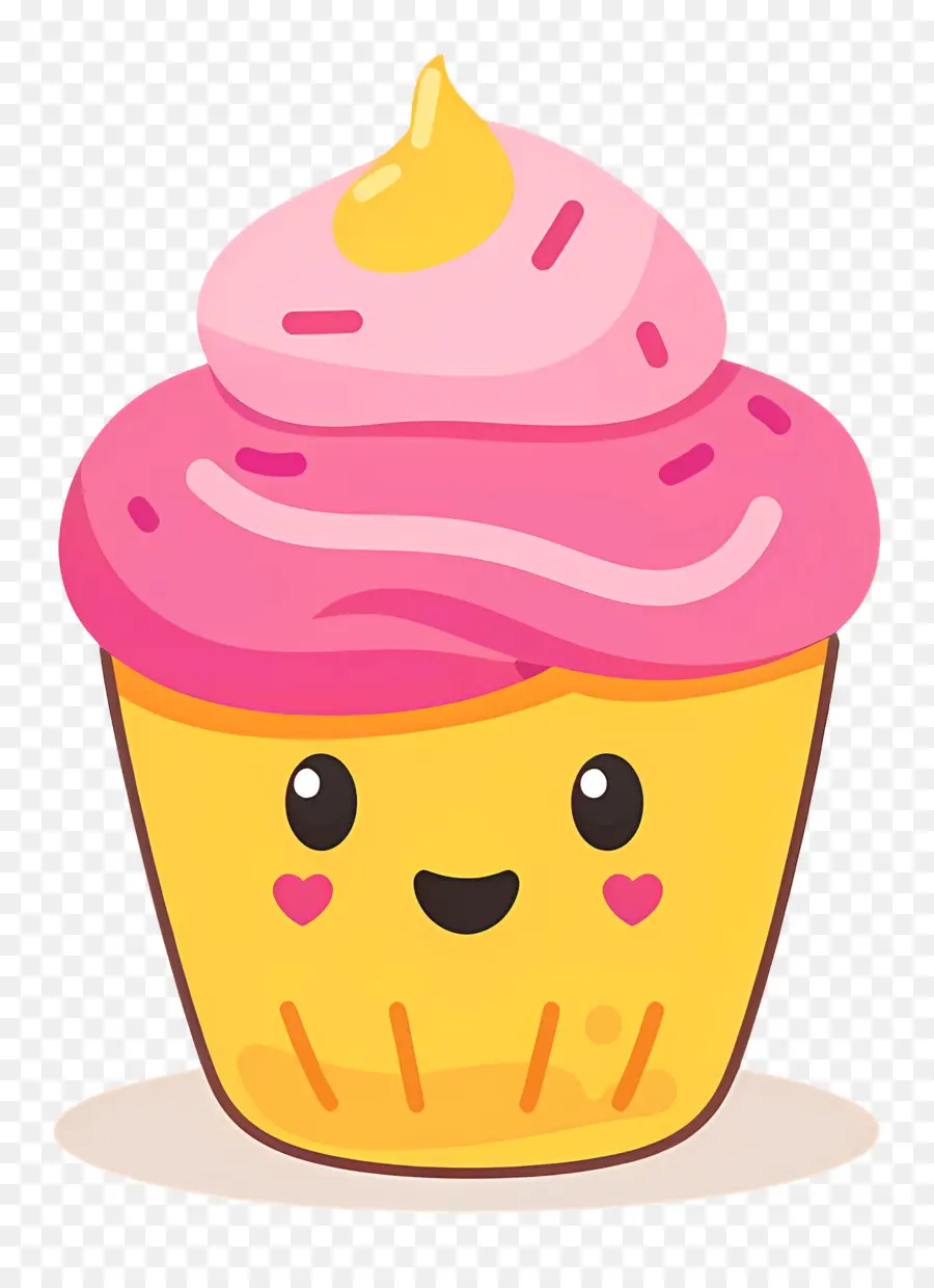 Cupcake Kawaii，Sevimli Kek PNG