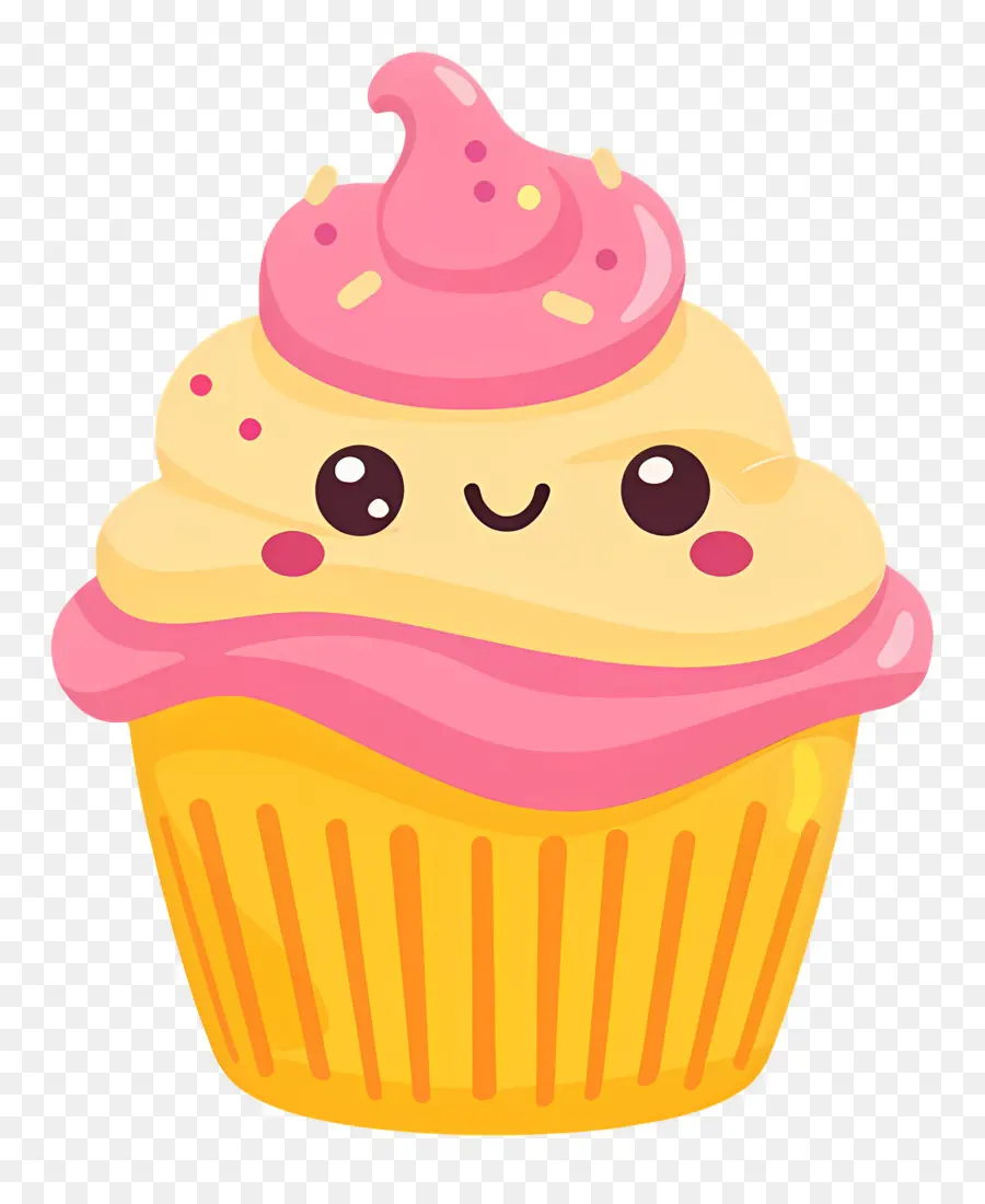 Cupcake Kawaii，Sevimli Kek PNG