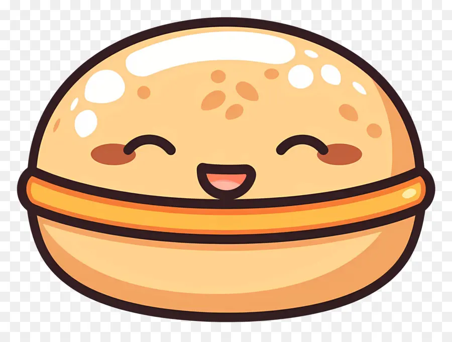 Yuvarlak Ekmek，Gülümseyen Hamburger PNG