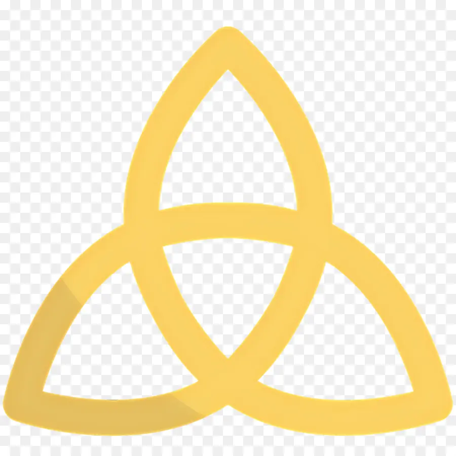 üçlü Sembolü，Sarı Triquetra PNG