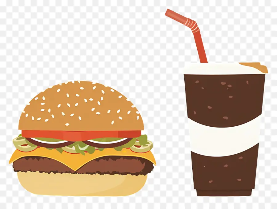 Burger Coca Cola，Burger Ve İçecek PNG