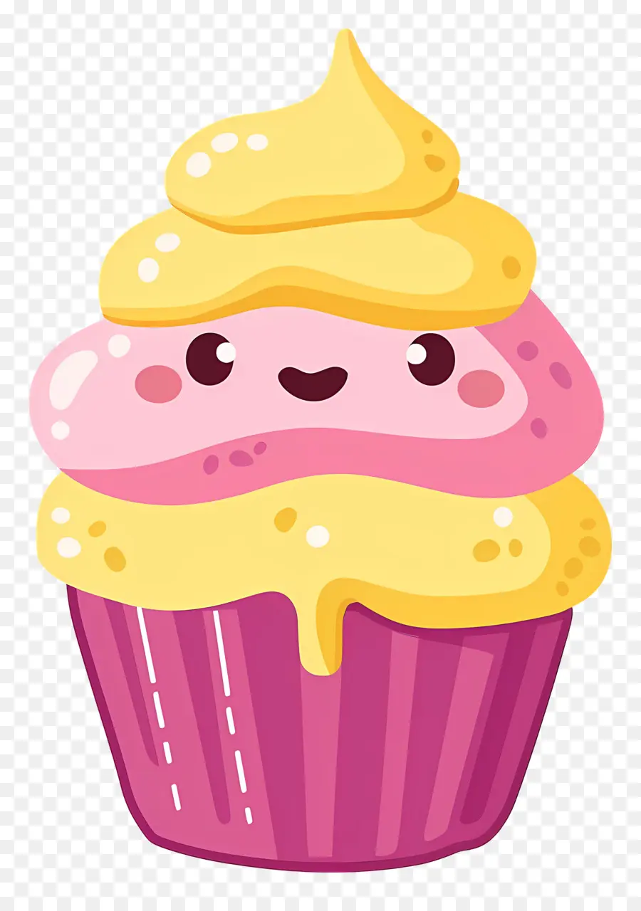 Cupcake Kawaii，Sevimli Kek PNG